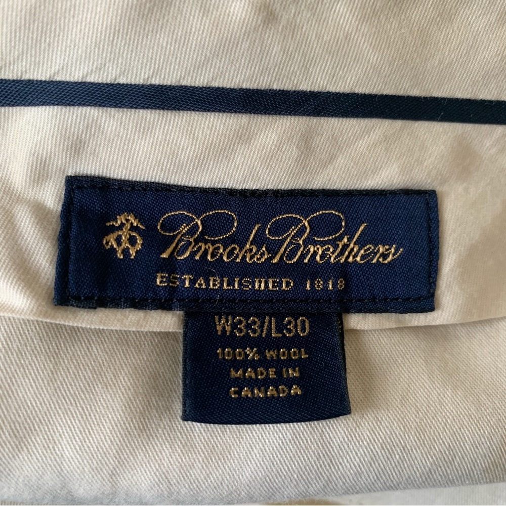 Brooks Brothers Men’s Wool Green Dress Pants Size 33 - Picture 6 of 6